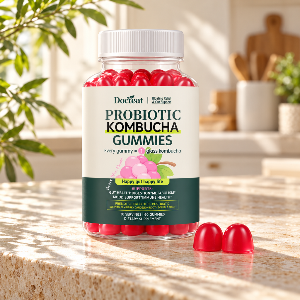 Probiotic Kombucha Gummies — AI-generated product visualization